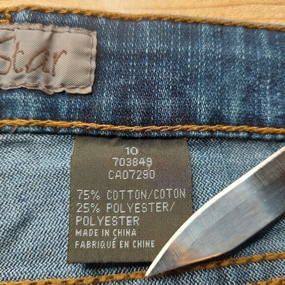 Womans Urban Star sz 10 Tall High Rise Jean Shorts 5 Pocket - Picture 12 of 13